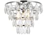 Ella 3-Light Chrome Crystal Flush Mount