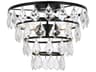 Ella 3-Light Black Crystal Flush Mount