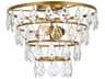 Ella 3-Light Brass Crystal Flush Mount