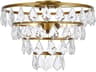 Ella 3-Light Brass Crystal Flush Mount