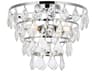 Ella 3-Light Chrome Crystal Flush Mount