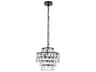Mila 3-Light Black Crystal Mini Pendant