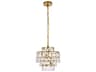 Mila 3-Light Brass Crystal Mini Pendant