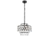 Mila 3-Light Black Crystal Pendant