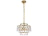 Mila 3-Light Brass Crystal Pendant