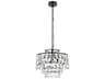Mila 3-Light Black Crystal Pendant