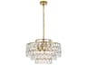 Mila 5-Light Brass Crystal Pendant
