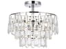Mila 3-Light Chrome Crystal Semi Flush Mount