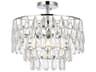 Mila 3-Light Chrome Crystal Semi Flush Mount