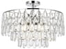 Mila 5-Light Chrome Crystal Semi Flush Mount
