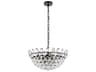 Emilia 5-Light Black Crystal Pendant