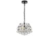 Savannah 3-Light Black Crystal Mini Pendant