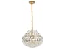Savannah 3-Light Brass Crystal Pendant