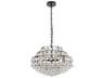 Savannah 5-Light Black Crystal Pendant