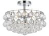 Savannah 3-Light Chrome Crystal Semi Flush Mount