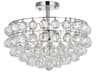 Savannah 3-Light Chrome Crystal Semi Flush Mount