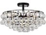 Savannah 5-Light Black Crystal Semi Flush Mount