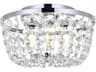 Cora 3-Light Chrome Crystal Semi Flush Mount