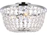 Cora 3-Light Chrome Crystal Semi Flush Mount