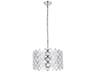 Lyla 3-Light Chrome Crystal Drum Pendant