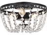 Kylie 3-Light Black Crystal Flush Mount