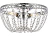 Kylie 3-Light Chrome Crystal Flush Mount