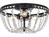 Kylie 3-Light Black Crystal Flush Mount