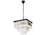Sydney 13-Light Matte Black Tiered Pendant
