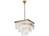Sydney 13-Light Satin Gold Tiered Pendant