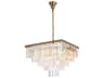 Sydney 21-Light Satin Gold Tiered Pendant