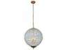 Olivia 3-Light French Gold Clear Crystal Round Pendant