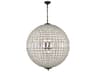 Olivia 8-Light Dark Bronze Clear Crystal Round Pendant