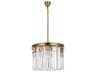 Sydney 6-Light Satin Gold Drum Island Pendant