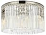 Sydney 8-Light Polished Nickel Clear Crystal Drum Flush Mount