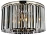 Sydney 8-Light Polished Nickel Silver Crystal Drum Flush Mount