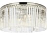 Sydney 8-Light Polished Nickel Clear Crystal Drum Flush Mount