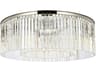 Sydney 10-Light Polished Nickel Clear Crystal Drum Flush Mount