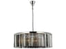 Sydney 10-Light Polished Nickel Silver Crystal Drum Pendant