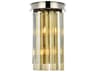 Sydney Polished Nickel Gold Crystal Wall Sconce