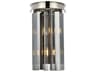 Sydney Polished Nickel Silver Crystal Wall Sconce