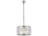 Madison 4-Light Polished Nickel Clear Crystal Drum Pendant