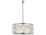 Madison 6-Light Polished Nickel Clear Crystal Drum Pendant