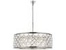 Madison 8-Light Polished Nickel Clear Crystal Drum Pendant