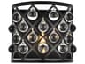 Madison 1-Light Matte Black Clear Crystal Wall Sconce