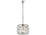 Madison 3-Light Polished Nickel Clear Crystal Drum Mini Pendant