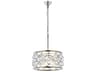 Madison 4-Light Polished Nickel Clear Crystal Drum Pendant