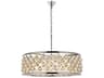 Madison 8-Light Polished Nickel Gold Crystal Drum Pendant