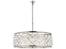 Madison 8-Light Polished Nickel Clear Crystal Drum Pendant