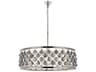 Madison 8-Light Polished Nickel Silver Crystal Drum Pendant