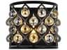Madison 1-Light Matte Black Gold Crystal Wall Sconce